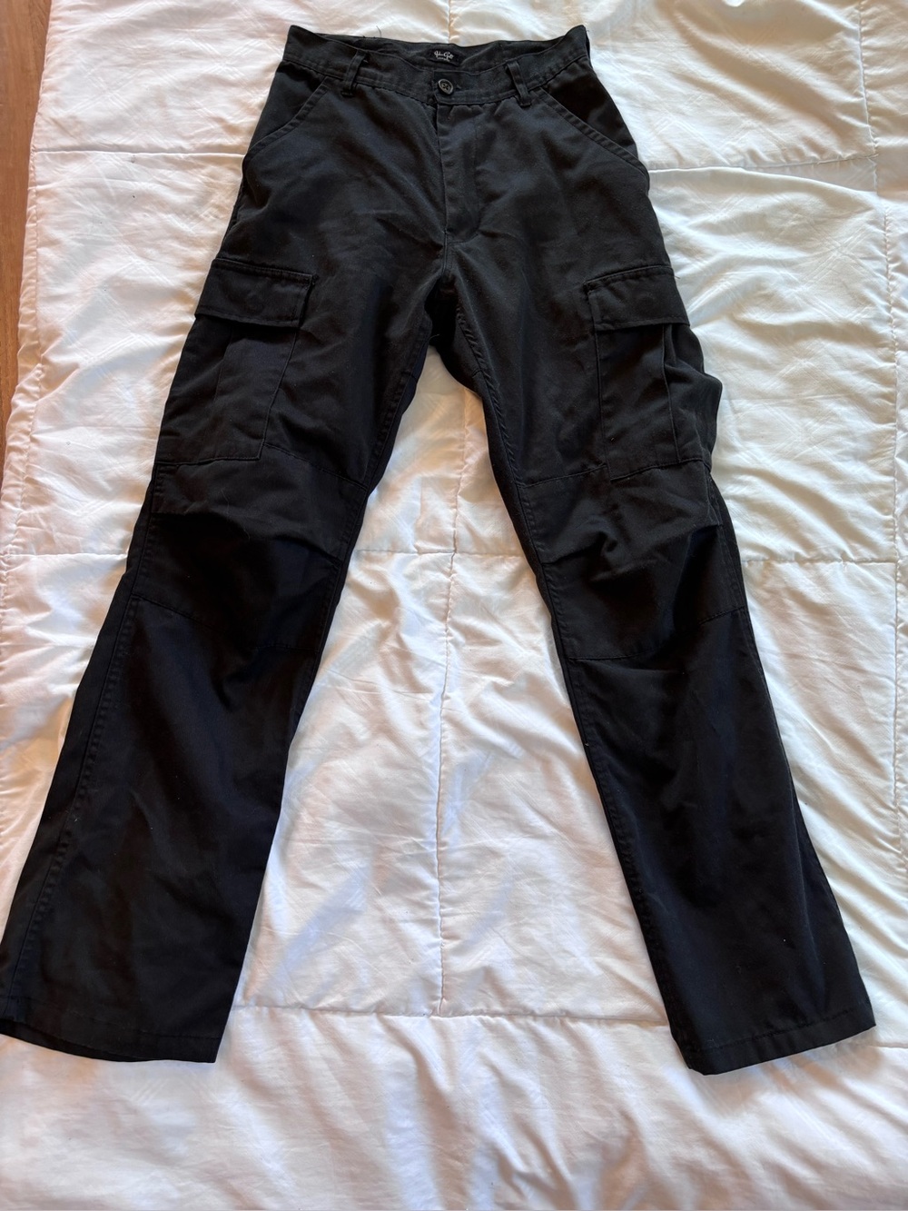 Brandy Melville Black Cargo Pants with Flared Leg